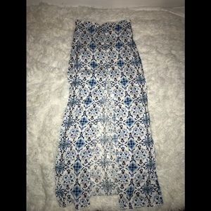 H&M Floral High Waist Skirt with front slit NWOT